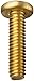 Brass Machine Screw, Plain Finish, Pan Head, Phillips Drive, 1/4