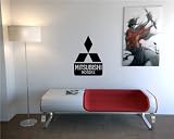 Wall Vinyl Sticker Decal Car Logo Dealership Garage Mitsubishi Motors Rally T80