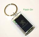 Flashing Peugeot Solar Powered LCD Display Car Keyring