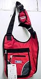 Red Canvas Shoulder Holster Travel Wallet Man Bag