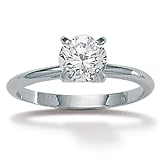 PalmBeach Jewelry Sterling Silver Round DiamonUltra™ Cubic Zirconia Solitaire Ring