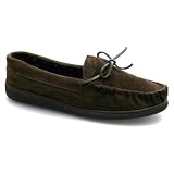 Mens High Quality Suede Moccasin Brown Slippers