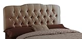 Skyline Furniture Surrey Queen Shantung-Upholstered Tufted Headboard, Khaki