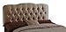 Skyline Furniture Surrey Queen Shantung-Upholstered Tufted Headboard, Khaki