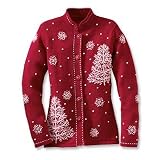 Winter Tree and Snowflake Cardigan Sweater at Orvis