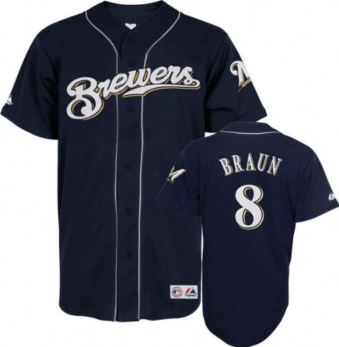 Ryan Braun Milwaukee Brewers #8 Navy Youth Player Jersey