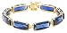10k Yellow Gold Lab Created Blue Sapphire Bracelet, 7 1/4"
