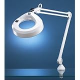 Luxo 17115BK KFM Black Magnifier Light w/45-inch arm, Edge Mount and 5-diopter lens
