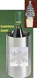 Snowflake Wine Chiller with Christmas Tree Bottle Stopper