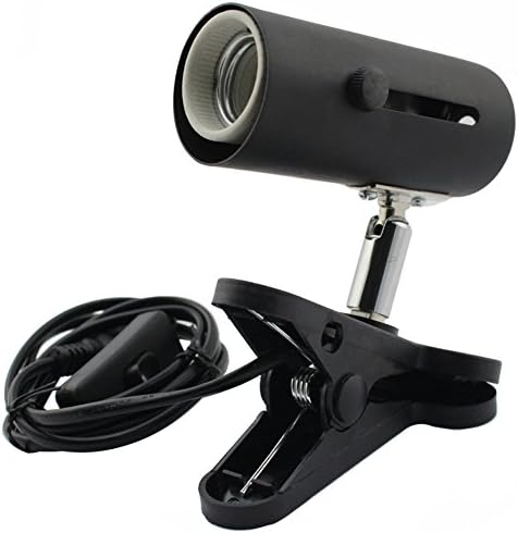 Terrax Clamp Holder for Reptile - Adjustable Heat Lamp Stand - Ceramic Infrared Emitter (Black)