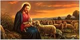 Jesus Christ the Shepherd – Oil on Canvas Painting 41i4nCRNoUL. SL160 HomArt Metamorphosis Painting on Rustic Wood, White Butterflies, 11 1/2 by 14 Inch