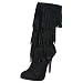 Sergio Zelcer Women's Craft Knee High Heel Fringe Boot