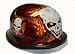 Novelty Orange Skull Motorcycle German Helmet