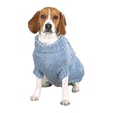 IMAGE OF Xx-small Dog Sweater - Irish Knit Dublin Blue Fits Pets Under 4 Lbs