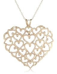 Klassics 10k Yellow Gold Polished Heart Pendant Necklace, 18"