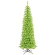 10' Pre-Lit Chartreuse Pencil Artifical Christmas Tree - Green Lights