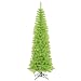 7.5' Pre-Lit Chartreuse Green Artificial Pencil Christmas Tree - Green Lights