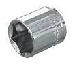 Shallow Socket 6 Point Crv - 3/8-Inch Drive x 21MM
