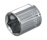 Shallow Socket 6 Point Crv - 3/8-Inch Drive x 21MM