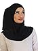 Kashkha Jersey Cotton Ready to Wear Instant Hijab Scarf (Black)