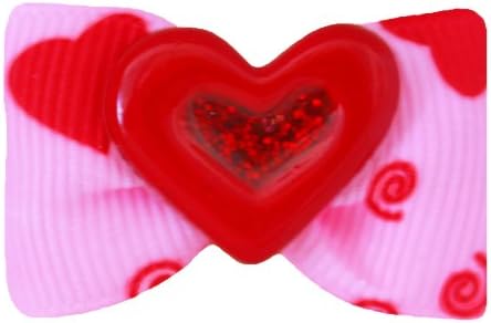 Hot Bows XOXO with a No-Slip French Clip for Dogs