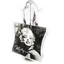 Shopping bag "Marilyn Monroe" black silvery.