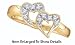 Beautiful Yellow Gold Diamond Hearts Promise Ring