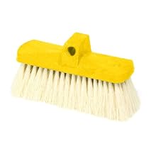 Rubbermaid Commercial FG9B3800 Plastic Block Wash Brush with Hole for Threaded or Tapered Handle, Tampico Fill, 2.5" Trim Length, 8.5" Length, Yellow
