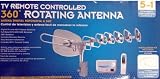 HDTV DTV UHF VHF FM Digital TV Amplified Outdoor Antenna 360º Rotating W / Remote Controlled