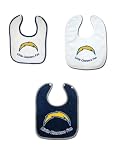 San Diego Chargers 3 Pack Snap Bib Set