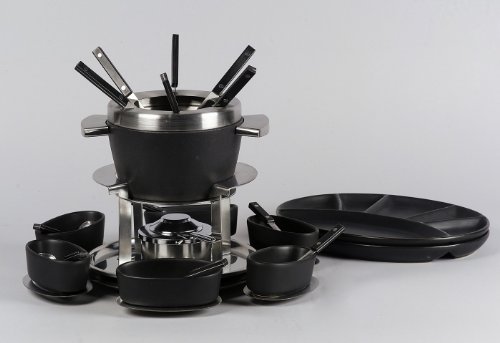 Fondue-Set , schwarz 28tlg.