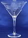 Individually Hand Etched Grapes Martini Glass 8 1/4"H Set / 4