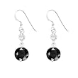 FOJO's Black and White Cubic Zirconia Earrings