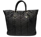 Prada Authentic Large Quilted Nylon Tote Handbag Bag