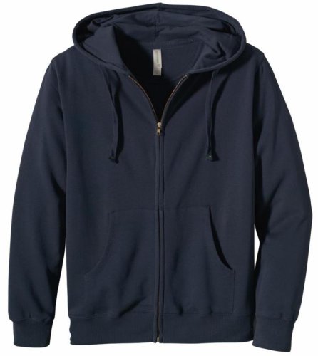 ECOnscious Men's 80% Organic Cotton 20% Polyester Fleece Zip Hoody (Pacific, Large) On Sale