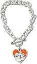 Clemson Tigers School Charm Toggle Bracelet