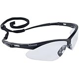 Jackson 3000355 KC 25679 Nemesis Safety Glasses Black Frame Clear Lens Anti Fog, 1 Pair