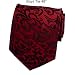 NEW Boys Black Necktie Neck Tie Red Flower Design