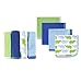 Luvable Friends Unisex Baby Cotton Rich Washcloths, Blue Alligator, One Size