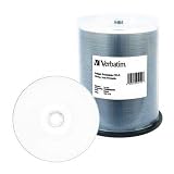Verbatim 95252 700 MB 52x 80 Minute White Inkjet and Hub Printable Recordable Disc CD-R, 100-Disc Spindle