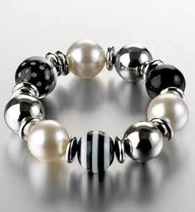 Assorted Bead & Disc Stretch Bracelet