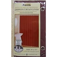 NEW VINYL SHOWER CURTAIN LINER WITH MAGNETS - BURGUNDY