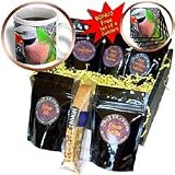 Birds Moustached Parakeet Coffee Gift Baskets Coffee Gift Basket by 3dRose LLC
