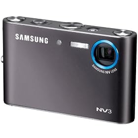 Samsung NV3 Digital Camera With MP3 and PMP - Black (7MP, 3 x Optical Zoom) 2.5 inch LCD