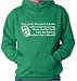 Men's (Unisex) Kelly Green Hoodie by Jerzees : If a Man Doesn't Drink When He's Living, How In the Hell Can He Drink When He's Dead? - Funny Irish Proverb St Patricks Day