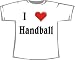 Sports : I love Handball; Frauen T-Shirt wei&szlig;