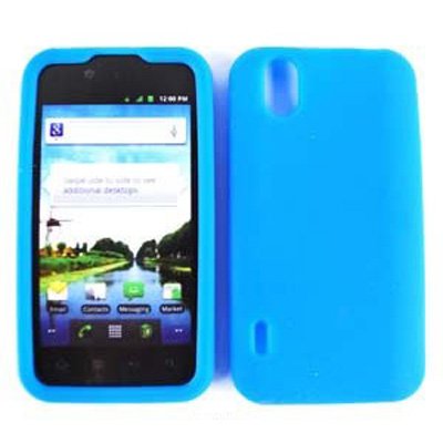 LG Marquee LS855 Deluxe Silicone Skin, Blue Jelly / Gel / Silicone / Silicon
