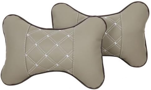 2pcs/lot Memory Foam Pillow Pad Car Auto Seat Neck Rest Cushion Headrest Pillow Travel Pillow (Grey)