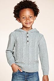 Autograph Pure Cotton Cable Knit Hooded Jumper