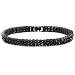 Stainless Steel Black Plated With 2 Row Black title=
